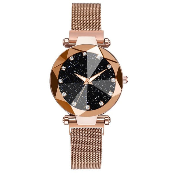 Ladies Magnetic Starry Sky Clock Luxury Women Watches Fashion Diamond Female Quartz Wristwatches Relogio Feminino Zegarek Damski