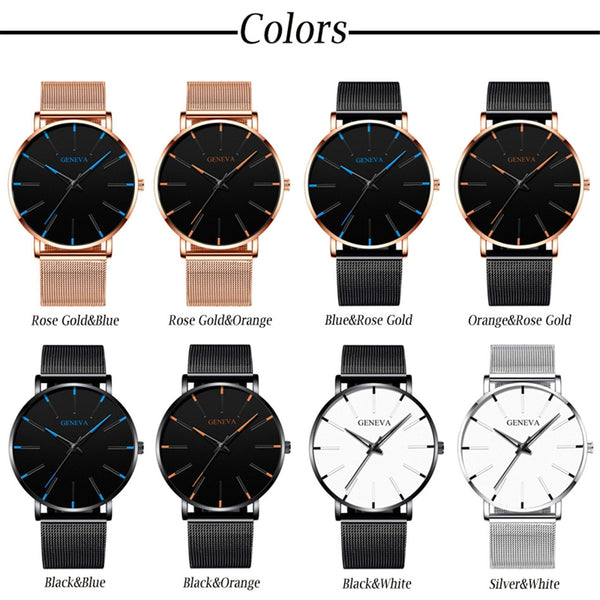 2020 Minimalist Men's Fashion Ultra Thin Watches Simple Men Business Stainless Steel Mesh Belt Quartz Watch Relogio Masculino